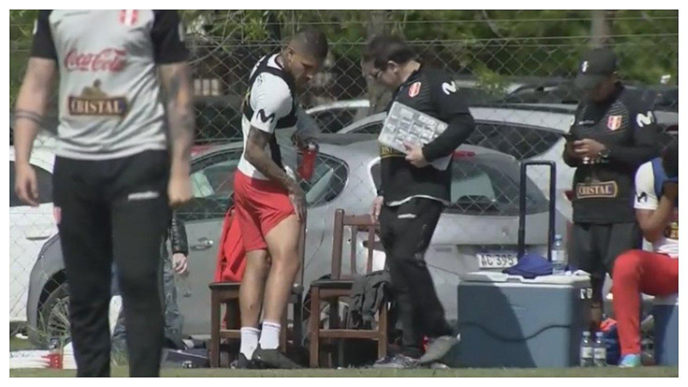 ​Paolo Guerrero no completó entrenamiento de la selección peruana (VIDEO)