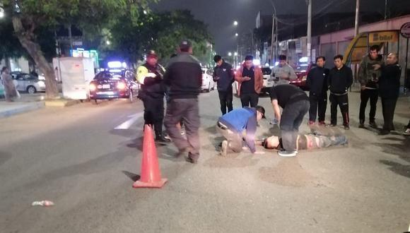 Víctima estaba en estado de ebriedad y fue arrollado en avenida Leguía. (Foto: Difusión)