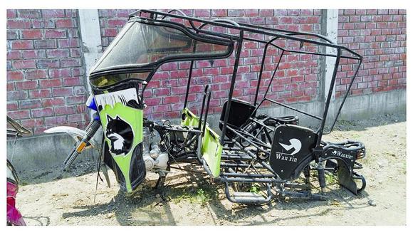 Delincuentes roban y desmantelan mototaxi en el distrito de Olmos 