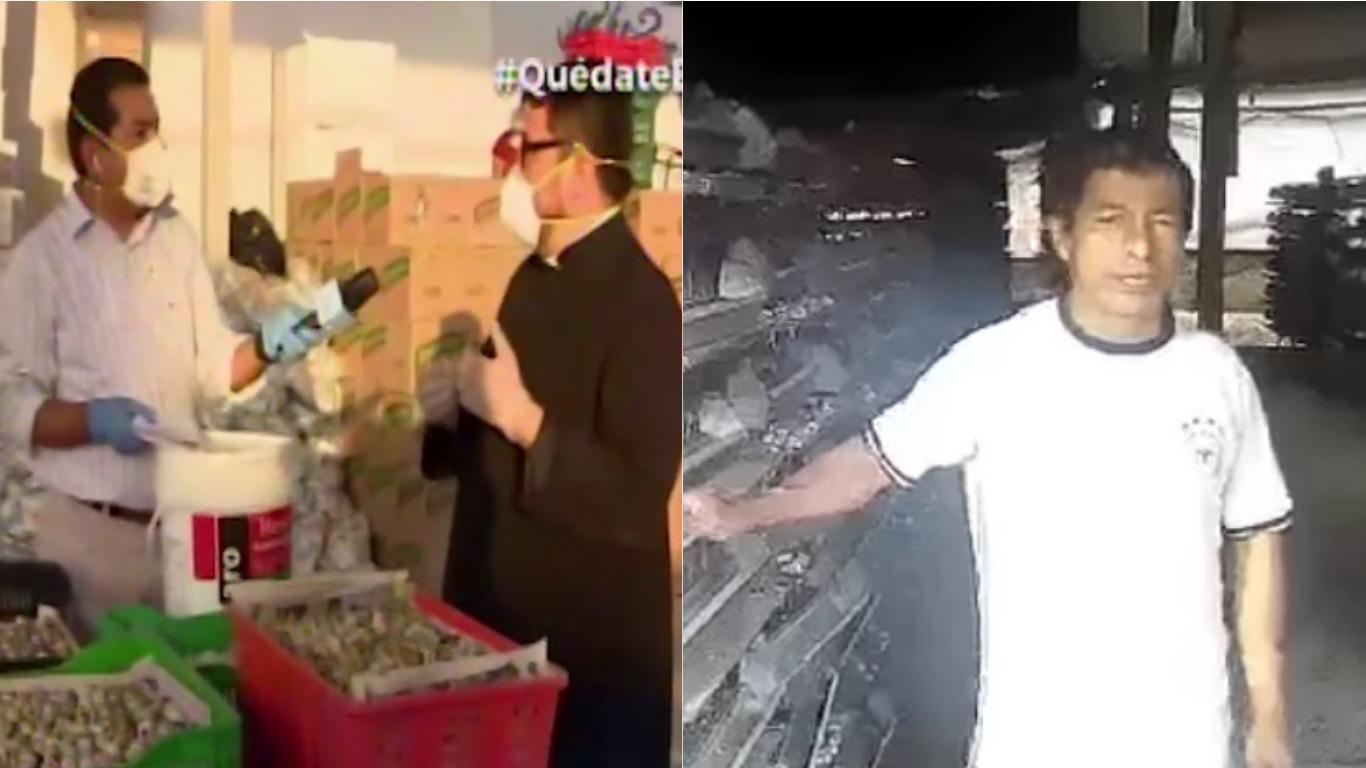 El sacerdote Omar Sánchez dijo que se compró toda la producción del criador de aves. Foto: Composición.