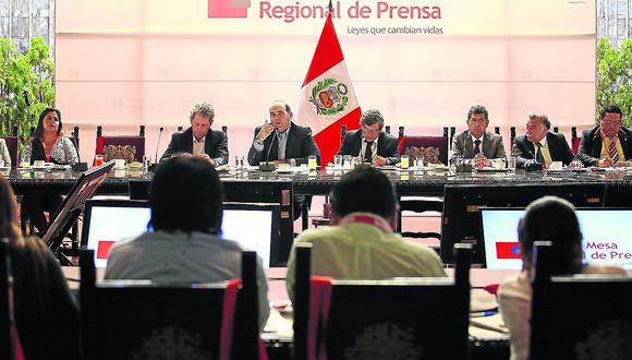 PCM realiza Primera Mesa Regional de Prensa con presencia de ministros