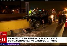Un muerto y un herido dejó choque de auto contra muro de contención, en San Martín de Porres (VIDEO)