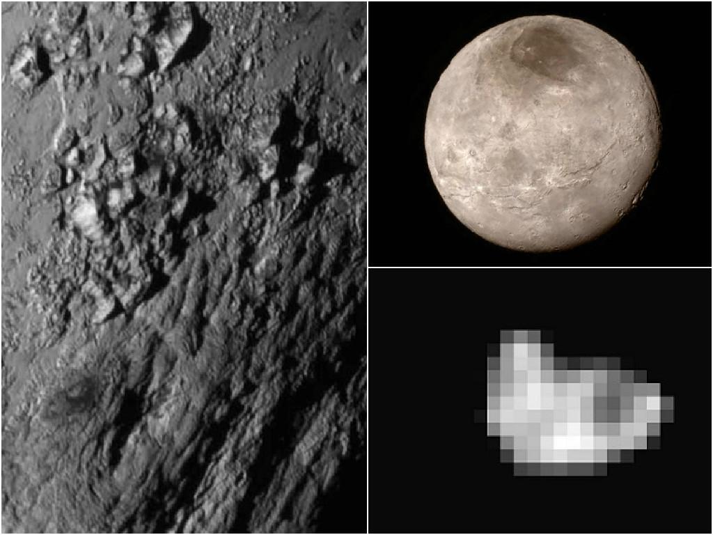 Plutón tiene montañas de hielo y una luna activa, según nuevas fotos