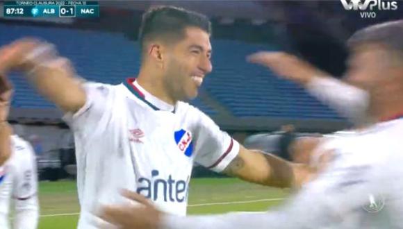 Gol de Luis Suárez para el 1-0 de Nacional vs. Albion. (Captura: VTV)
