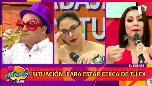 ‘Metiche’ deja entrever que Karla Tarazona siente algo por Christian Domínguez y ella explota. (Foto: captura de video)