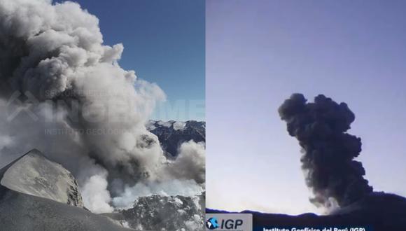 Arequipa: volcán Sabancaya emite cenizas y afecta a 8 distritos en el Valle del Colca.