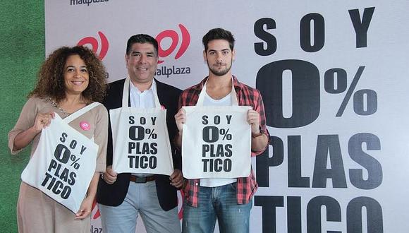 Andrés Wiese, Ebelin Ortiz y Eliot Tupac, los embajadores de "Soy 0% plástico"