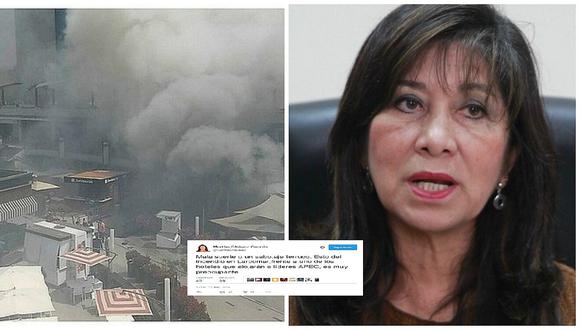 Incendio en Larcomar: comentario de Martha Chávez genera polémica en las redes sociales (FOTOS)