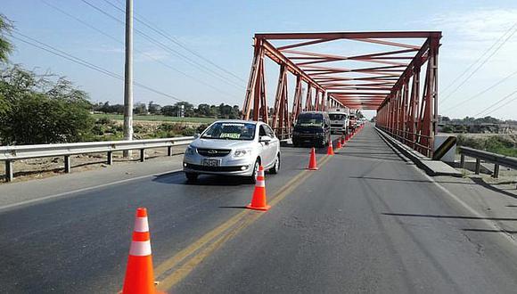 Chiclayo: Realizan trabajos en el puente Reque tras detectarse fisuras