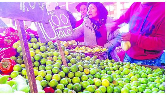 ​Precio del limón se dispara a 10 soles por kilo en el mercado de Huancayo