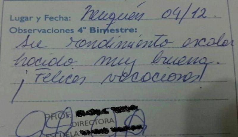 ​Facebook: profesora podría ser despedida por grave error ortográfico en libreta de alumno