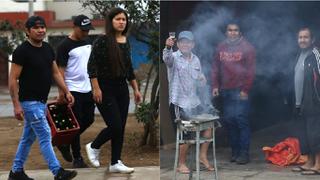 Feliz día papá: Limeños compraron cerveza sin mascarilla e hicieron parrilla (FOTOS)