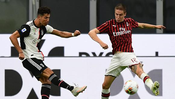 Cristiano Ronaldo puso el 2-0 de Juventus ante Milan. (Foto: AFP / Miguel MEDINA)