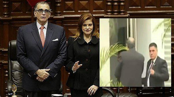 Pedro Olaechea visitó a Mercedes Aráoz en su vivienda de Miraflores (VIDEO y FOTOS)