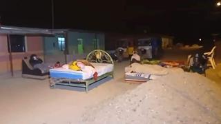 Piura: personas durmen en las calles por temor a réplicas del sismo en Sullana (VIDEO)