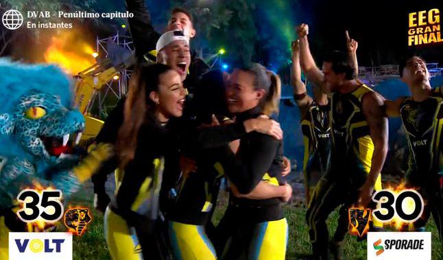 Gracias a Ducelía Echevarría, los 'guerreros’ lograron coronarse como lo campeones de la temporada 2019 de “Esto es guerra”.  (Captura de televisión)