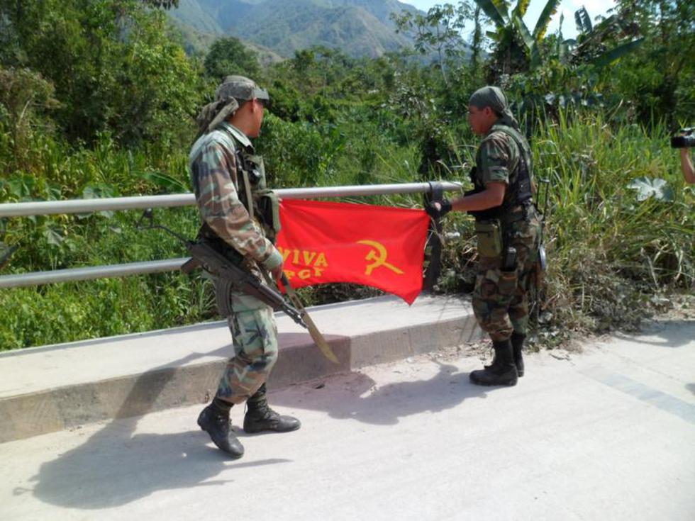 Terroristas colocan trapos rojos en varias localidades del distrito de Monzón