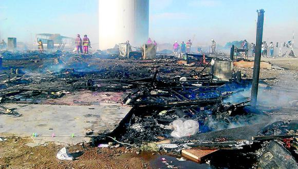 Incendios destruyen 22 viviendas y una fábrica en Pisco