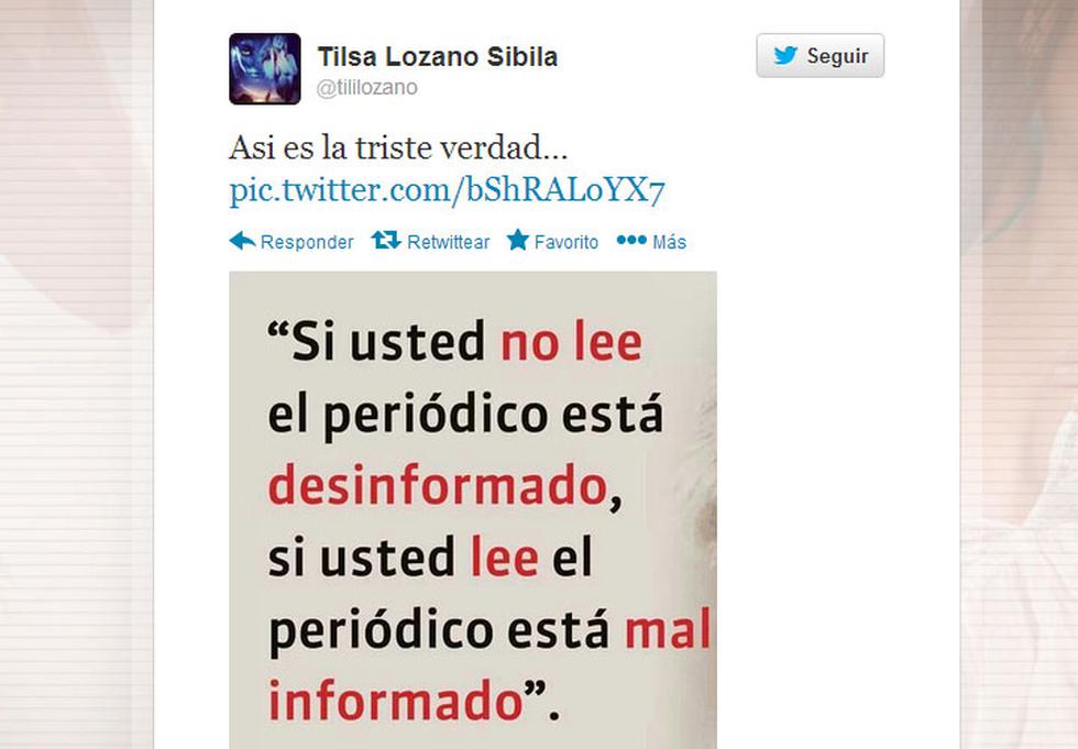 Tilsa Lozano continúa con las indirectas a través de Twitter (FOTOS)