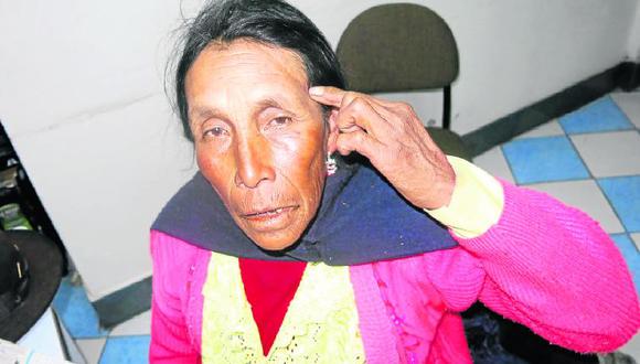 Anciana de Laimina teme por su vida y viaja a Huancavelica en busca de ayuda