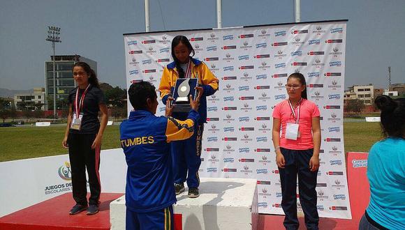 Tumbes: Yasmin Dioses Gonzaga logra dos medallas en los Juegos Escolares de Lima