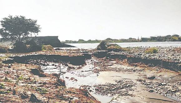 Río Santa se desborda y afectas hectáreas de cultivo en Guadalupito
