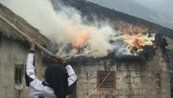 En el distrito de Potoni (Azángaro) se quemaron 4 habitaciones y varias hectáreas de pastizales. (Foto: Difusión)