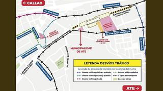 Metro de Lima: Refuerzan plan de desvíos por cierre de Carretera Central