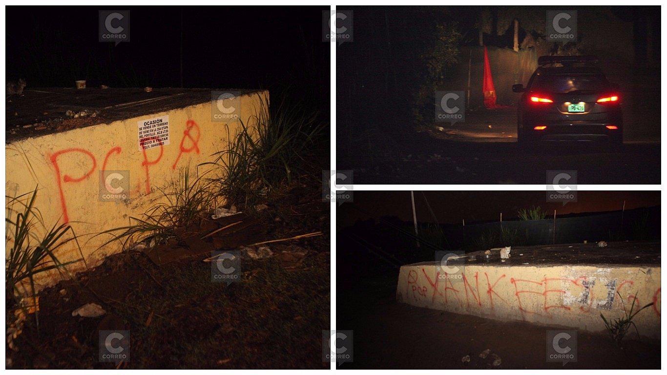 Carapongo: aparecen pintas con la hoz y el martillo, trapos rojos y explosivos (VIDEO)