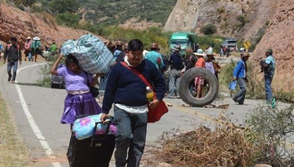 Once días de huelga en Potosí tiene atrapados a peregrinos de visita papal