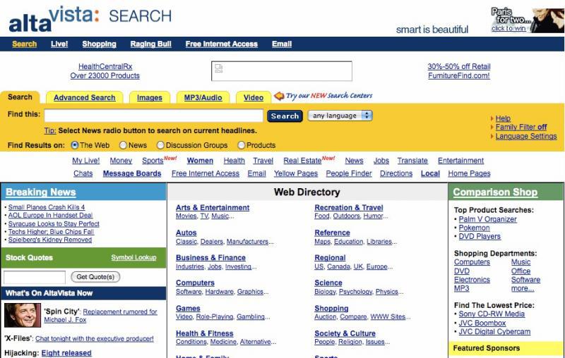 Yahoo! dio de baja a antiguo buscador Altavista