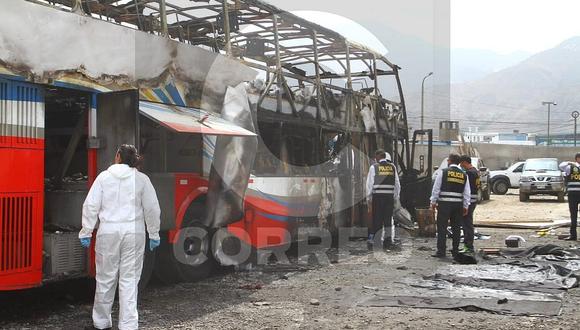 MTC otorgó habilitación técnica al lugar donde ocurrió tragedia de bus incendiado (FOTO)