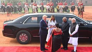 Donald Trump llega a Nueva Delhi en su segundo día de visita a India | FOTOS