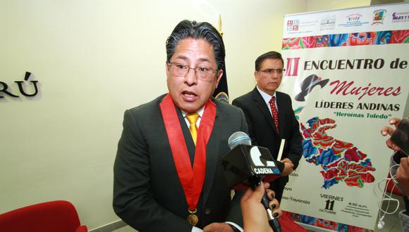Juez Cristobal Rodríguez expresidente de Corte Superior de Justicia Junín. Fotos\Caleb Mendoza.
