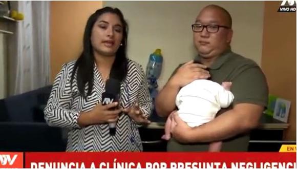 Padre denunció que quemaron el pie de su bebé en conocida clínica de Lima (VIDEO)