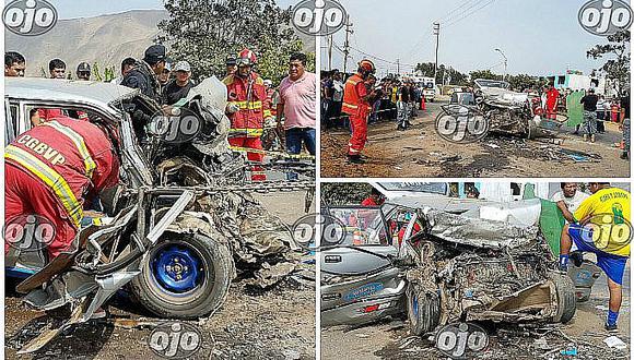 Huaral: tres fallecidos y cuatro heridos por choque de camionetas