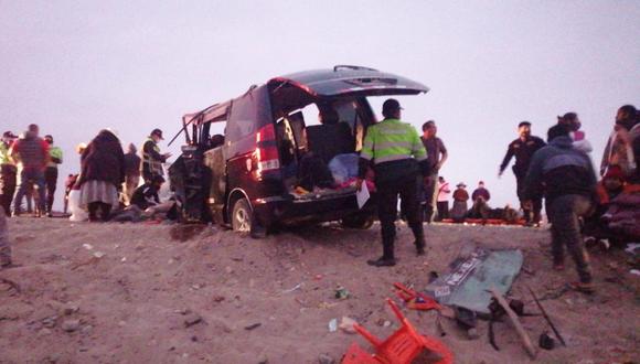Vehículo en que viajaban hermanos de una congregación religiosa llevaron la peor parte en el accidente