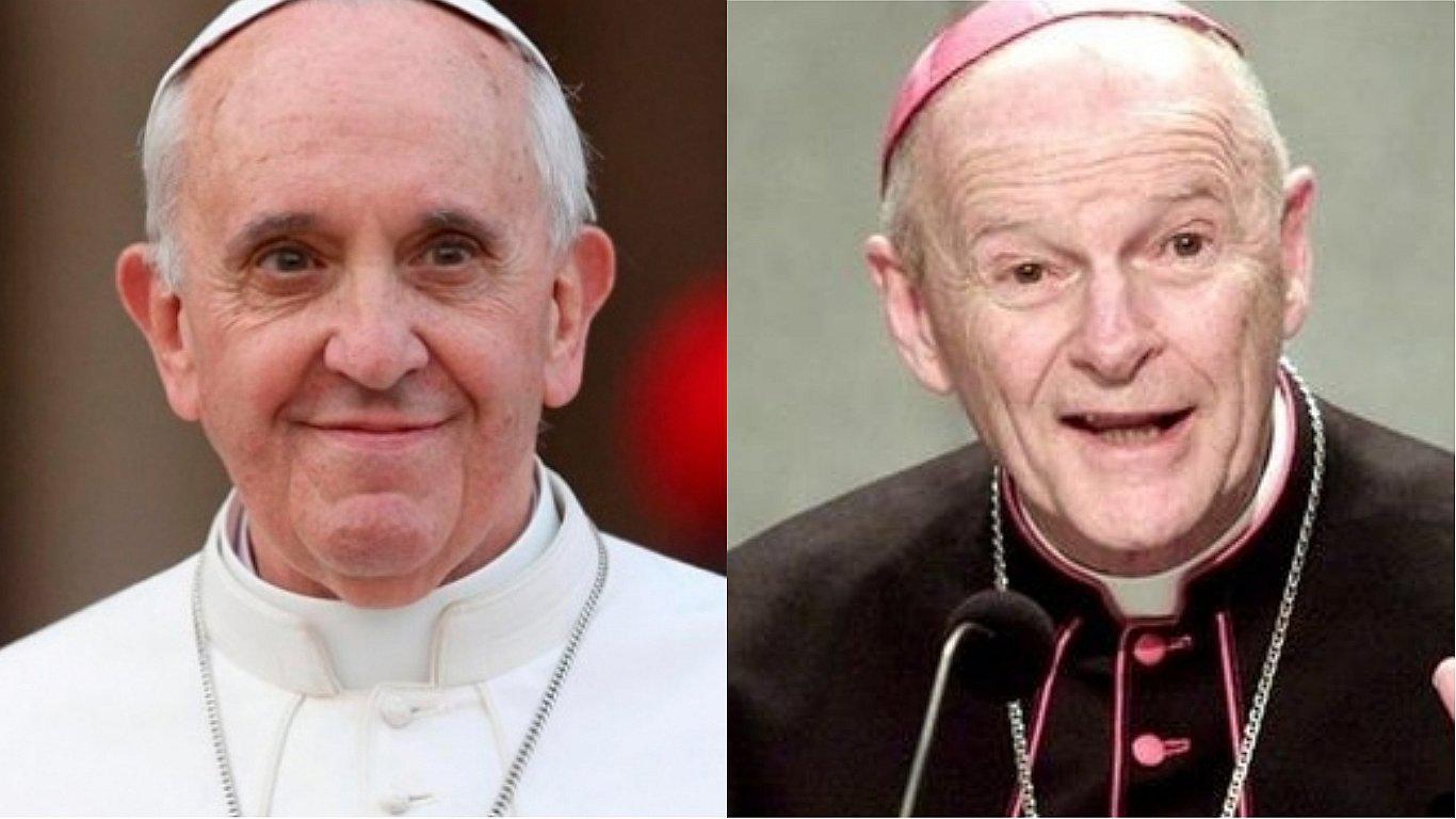 Papa Francisco aparta de sus funciones al arzobispo Theodore McCarrick 