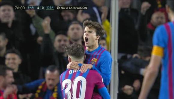 Gol de Riqui Puig para el 4-0 de Barcelona vs. Osasuna. (Captura: DirecTV Sports)