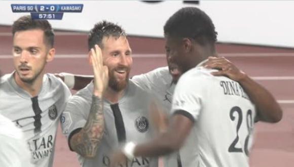 Kalimuendo marcó el 2-0 de PSG sobre Kawasaki Frontale. Foto: Captura de pantalla de PSG.