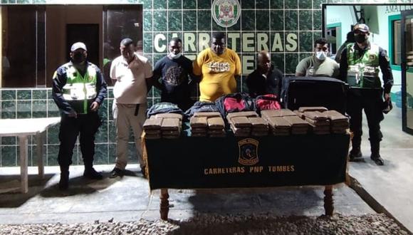 La Policía y el Ministerio Público investigan la ruta de los más de 63 kilos de droga incautada.