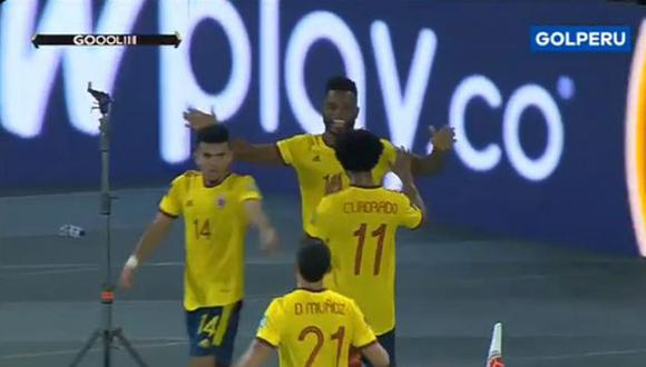 Gol de Miguel Borja para el 1-0 del Colombia vs. Bolivia. (Foto: Captura de Gol Perú)