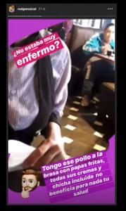 Tongo es captado comiendo pollo a la brasa pese a que dijo que se encontraba mal de salud