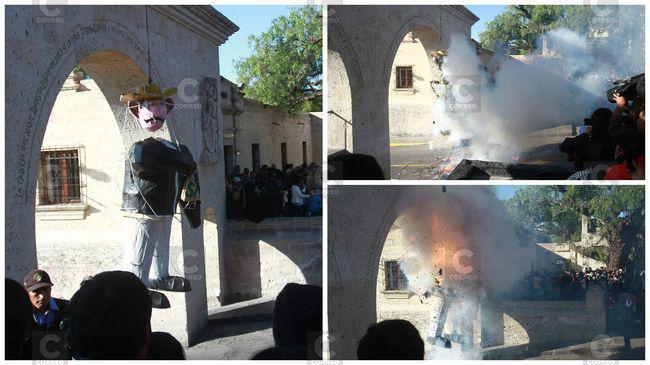 Arequipa: Judas dejó un peculiar testamento a Ollanta Humala y Nadine Heredia (VIDEO)