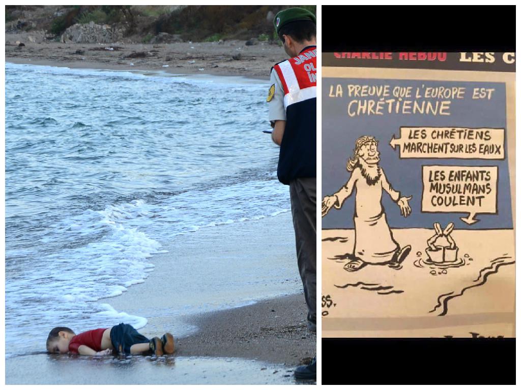 Charlie Hebdo se burla de niño sirio fallecido y genera indignación