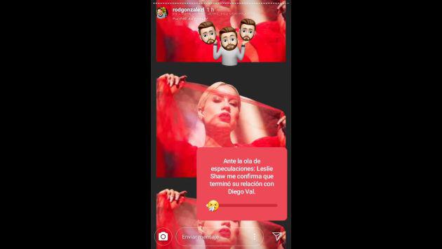Leslie Shaw le confirmó a Rodrigo González el fin de su relación con Diego Val. (Imagen: Instagram)