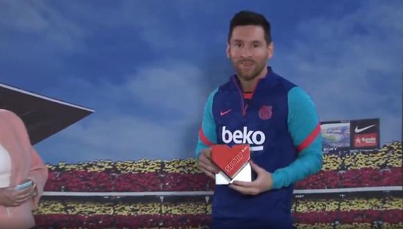 Lionel Messi agradecido con este premio a su valores (Mediapro)