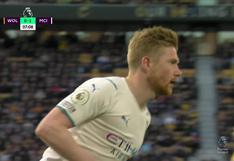 Manchester City celebra: Kevin de Bruyne marcó doblete para el 2-1 ante Wolves (VIDEO)