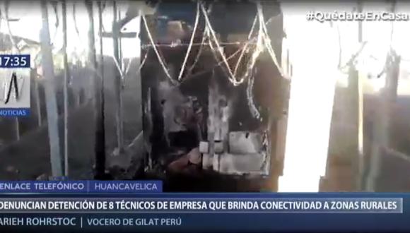 Huancavelica: Secuestran a 8 técnicos por temor de que antenas transmiten al coronavirus