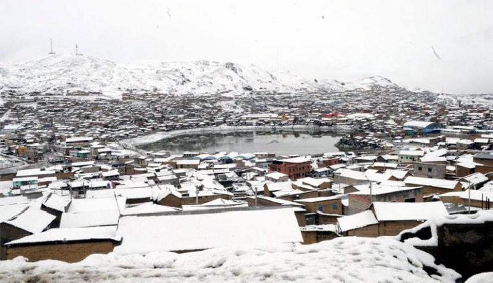 Por tercer día lluvias y nevadas persisten en Pasco